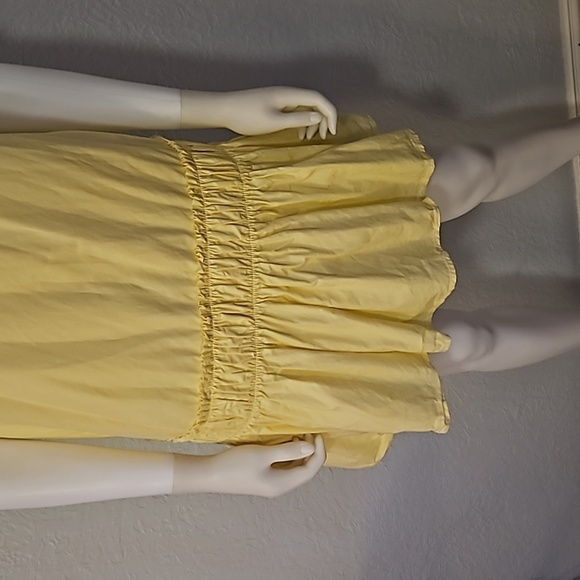 ENGLISH FACTORY Yellow Puff Sleeve Ruffled Drop Waist Mini Hoco Dress Small - Picture 5 of 10